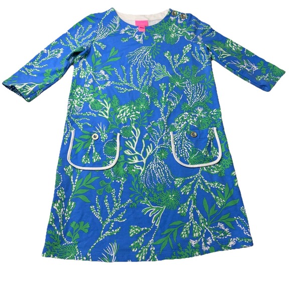 Lilly Pulitzer Other - Lilly Pulitzer Girls 8/10 Mackenzie Dress Briny Blue a Bit Salty‎ Coastal Vaca